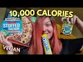 10,000 CALORIE CHALLENGE | Girl Vs Food *UK lockdown edition* (plant based vegan)