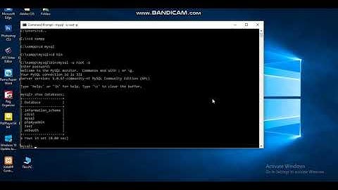 15  Menggunakan CMD dan Localhost kedalam Database Mysql