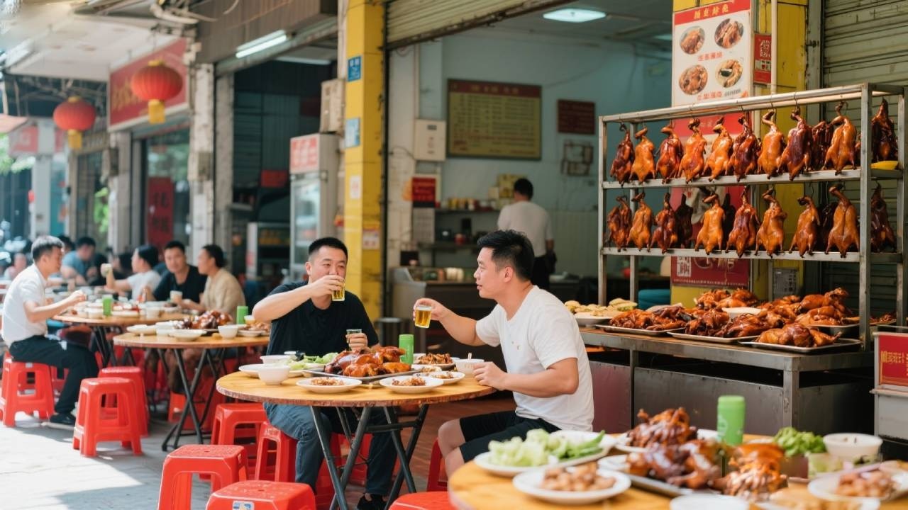 广东顺德最传统烧鹅做法，先烤再油炸 ，半只烧鹅100块！【舟小九】