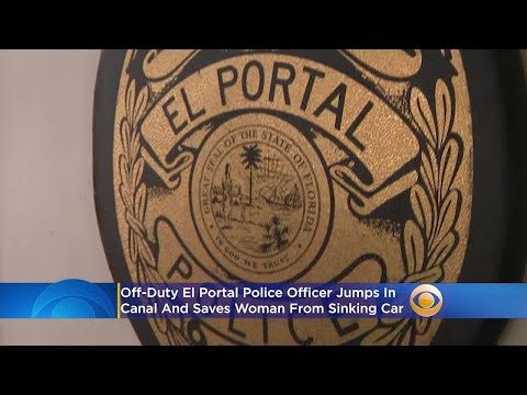 Off-Duty El Portal Police Officer Jumps In Canal, Saves Woman From Sinking Car