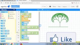 Дерево! В программе Pencil code