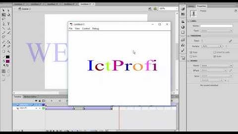Adobe Flash Professional Animation -6- text effect - webpage intro