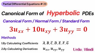 Simplified Canonical Form of Hyperbolic Partial Differential Equations
