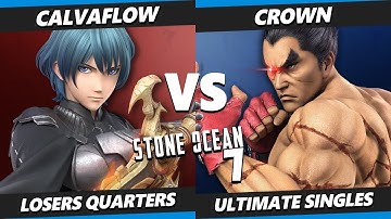 Stone Ocean 7 Top 8 - Calvaflow (Byleth, Joker) Vs. Crown (Kazuya) Smash Ultimate - SSBU