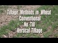 Tillage, no till, vertical tillage in wheat