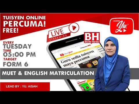 MUET & ENGLISH MATRICULATION, MUET SPEAKING PART 1 BY MADAM AISAH #18