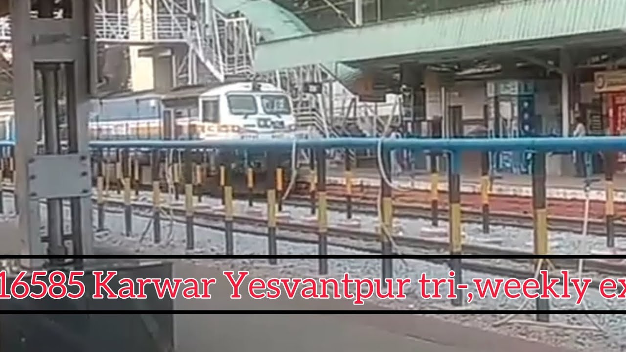Arrival of 16585 KAWR-YPR TRI-WEEKLY EXP #viral #swr #indianrailways ...