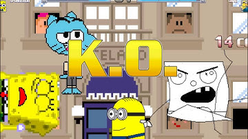 Mugen #5 - Gumball And Spongebob VS Doodlebob And Dave