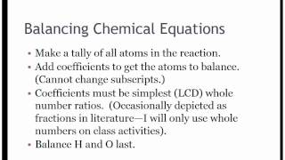 Unit 3 Chemical Reactions