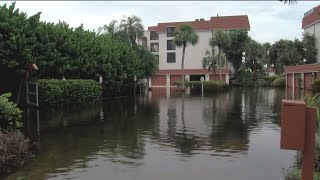 Sanibel roads flood from Tropical Storm Sally