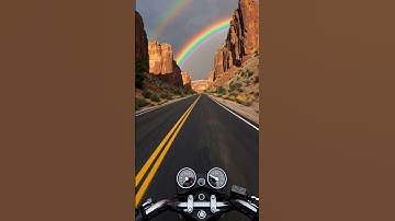 Thumbnail of Cruising through the Grand Canyon—rugged cliffs and a rainbow in perfect harmony. #adventure