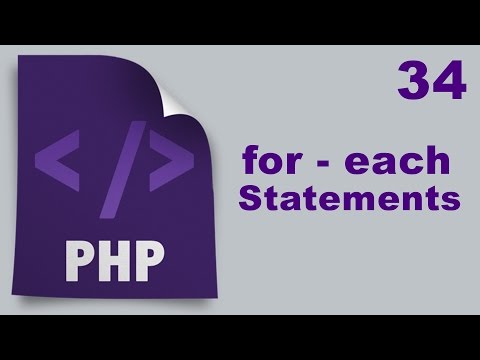 Php Tutorials in Urdu - 34 - For Each Statements/Loops