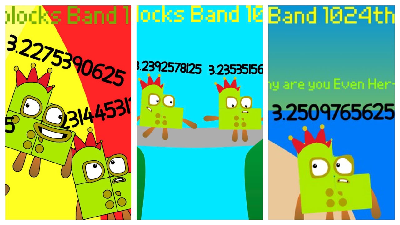 Numberblocks band 1024ths 331-333 (3.25!!!) - YouTube