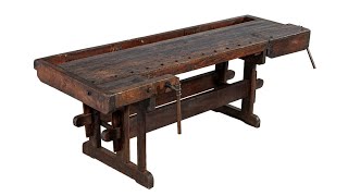 LA-8197 Antique 19th Century Shaker Style Work Bench Table Net Worth
