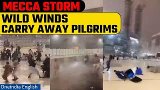 Viral: Saudi storm brings lightning, fierce winds to Mecca | Watch Video | Oneindia News