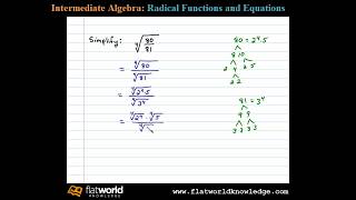 Simplify a Fourth Root of a Fraction - Algebra fwk IA 05-0103