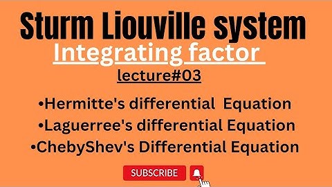 Examples of Homogenous differential Equation into SL equation| Lecture #3| ODE