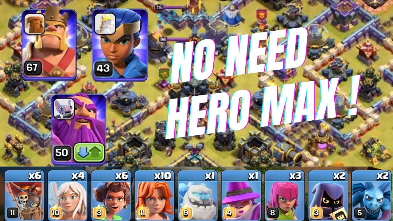Easy TH17 Attack Strategy No Need Hero Max (Clash of Clans)