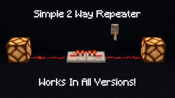 Simple Compact 2 Way Repeater / Minecraft Tutorial