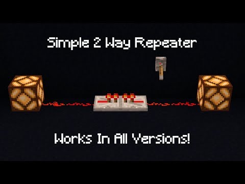 Simple Compact 2 Way Repeater / Minecraft Tutorial