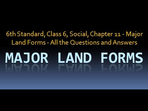 6th Standard, Class 6, Social, Chapter 11 - Major Land Forms - All the ...