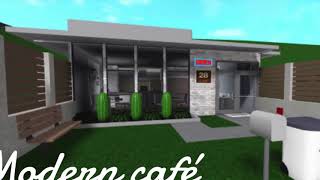 18k modern café  Bloxburg speed build