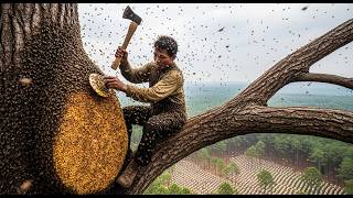 🐝 Brave Hunter vs Giant Hive  Raw Honey Collection 🍯