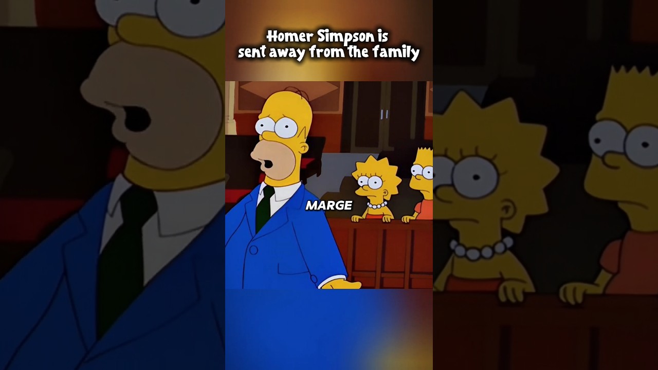Homer Simpson is sent away from the family