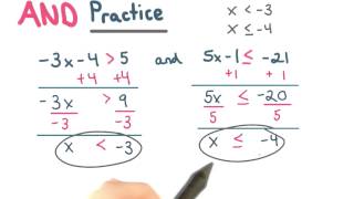Compound Inequality Practice - Visualizing Algebra