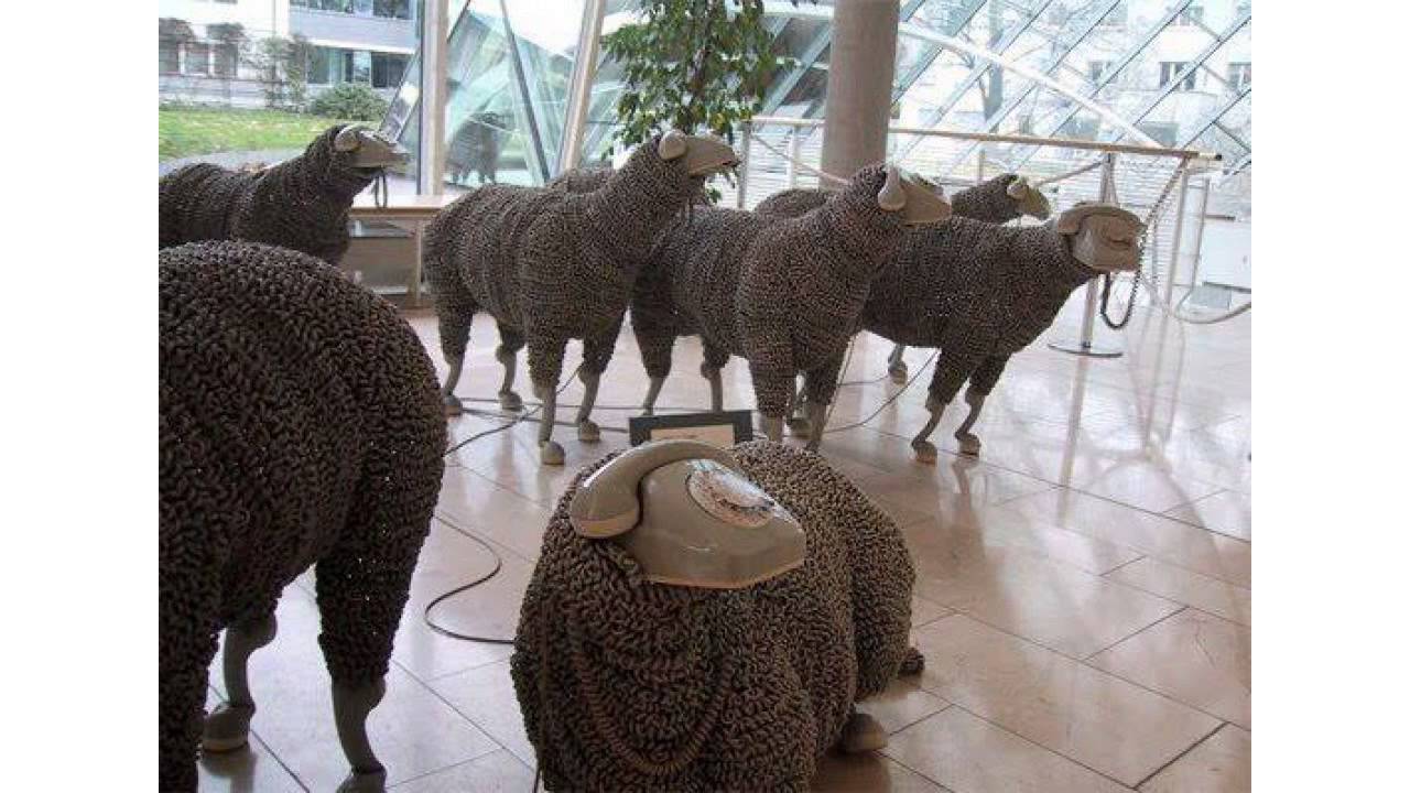 Jean luc cornec rsquo s re purposed rotary phone sheep homesthetics inspiring ideas for your home