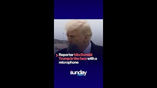 Donald Trump Accidentally Hit In The Face With A Mic Sky News Mp3 & Mp4