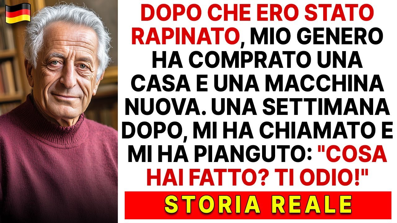 Mi hanno derubato  Una settimana dopo, mio genero aveva una casa e un’auto nuove...