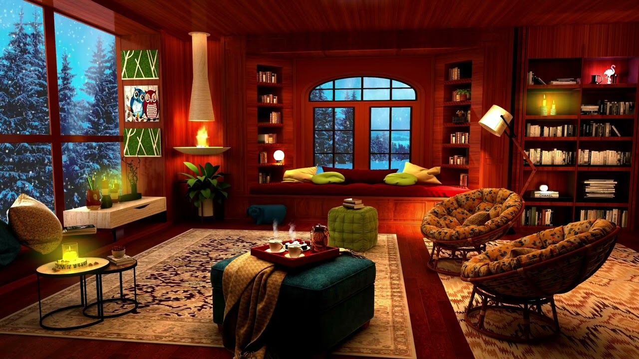 A Cozy Winter in New England | Doom Metal Fireplace Song