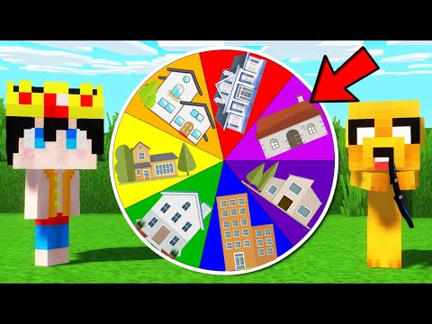 ¡La RULETA de las CASAS DE LUJO en MINECRAFT! 🎯🏡 PRUEBA TU SUERTE: CASA NOOB VS CASA PRO