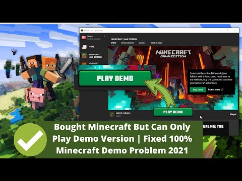 Bought Minecraft But Can Only Play Demo Version | Fixed 100% Minecraft Demo Problem 2021 ✅?
