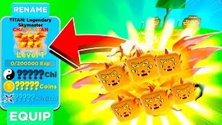 The CHAOS TITANS Legendary Skymaster IS EXTREMELY OP In NINJA LEGENDS Roblox screenshot 1