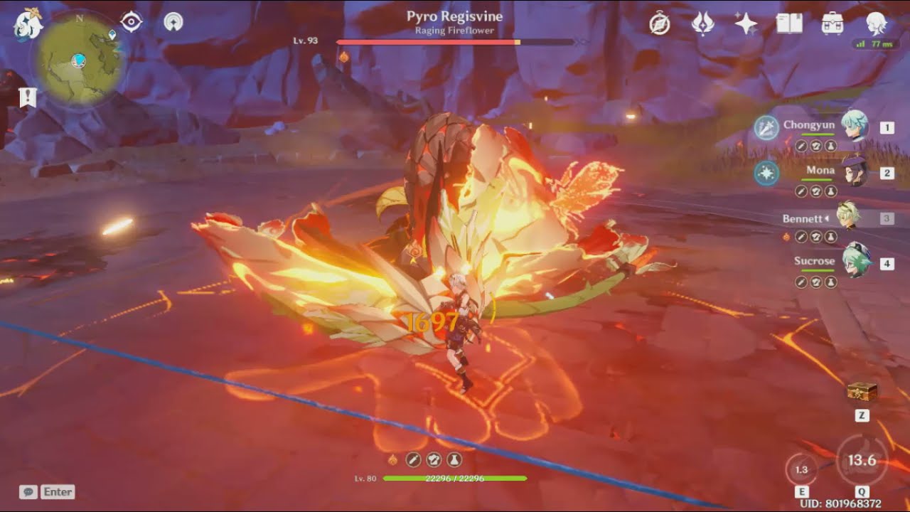 R3 Akuoumaru on Chongyun Damage Test (Genshin Impact)