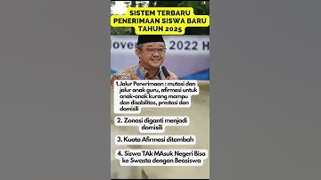 Terbaru... Sistem Penerimaan Siswa Baru 2025 #ppdb #ppdb2025 #infopendidikan #infosekolah #guru