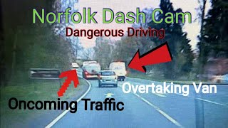 Van Overtakes Into Oncoming Traffic on Blind Corner (Dangerous Driving)