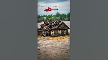 RUMAH-RUMAH TENGGELAM DITERJANG BANJIR BANDANG YANG SANGAT DERAS! WARGA HANYA BISA MENYAKSIKAN!