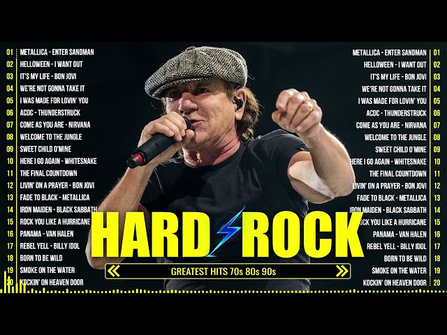 ACDC. Bon Jovi, Metallica, Black Sabbath, Iron Maiden - Greatest Hits Classic Hard Rock Of All Time class=