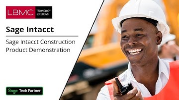 Sage Intacct Construction Product Demonstration