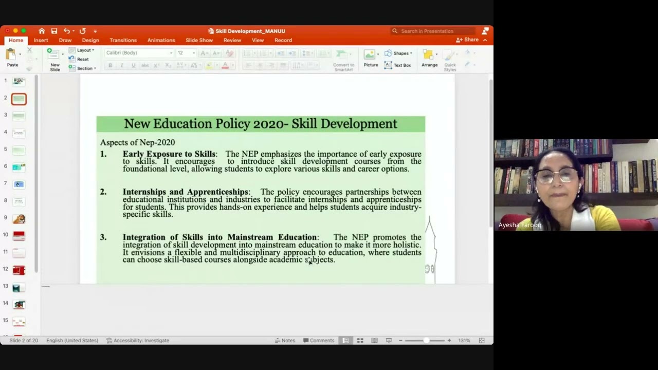 (42 MMTTP) Prof. Ayesha Farooq Dept. of Business Administration, AMU Skill Development