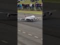 Qatar Airways 747 RC scale model flares onto a tiny club strip