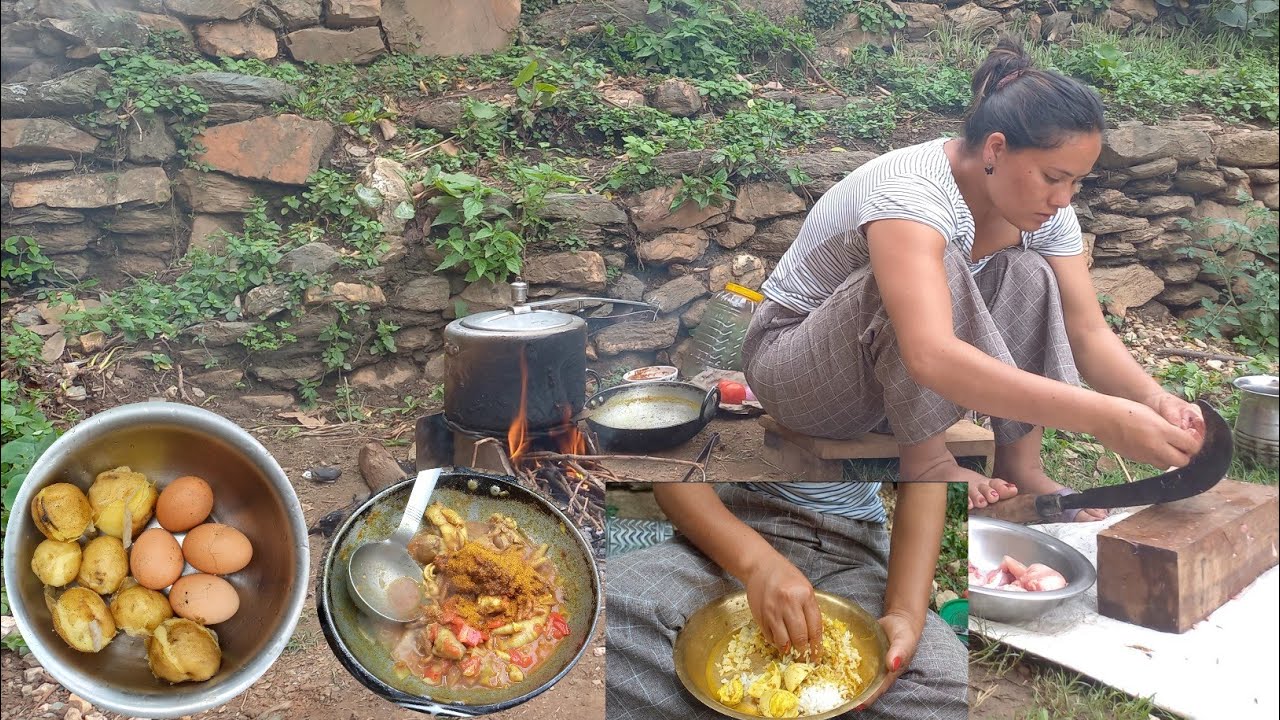 Daily Routine Village Life in Nepal || Cooking Rural Style Food ...