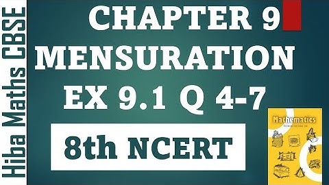 Cbse 8th maths chapter 9 mensuration exercise 9.1 question 4-7 | NCERT mathssolutions in Tamil