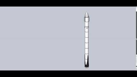SolidWorks 2018 Space X Falcon 9 With Dragon1 Motor Rotation