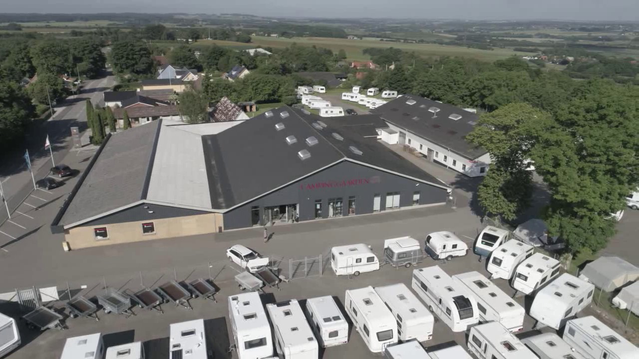 Droneoptagelse af Campinggaarden Ormslev