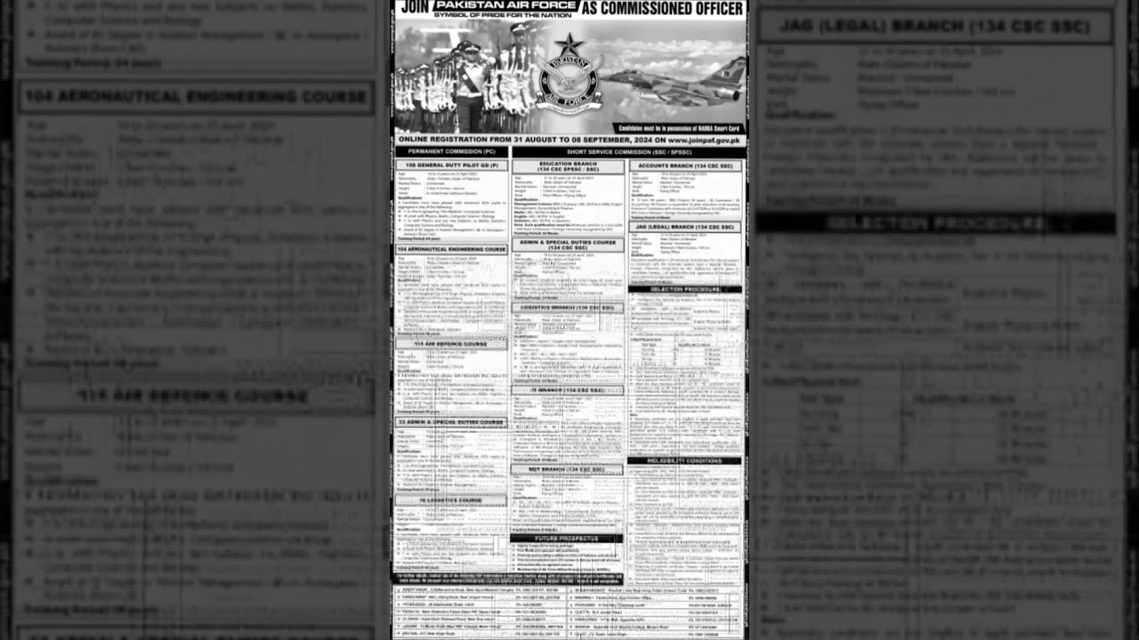 Join PAK AIR FORCE .                       For online apply 