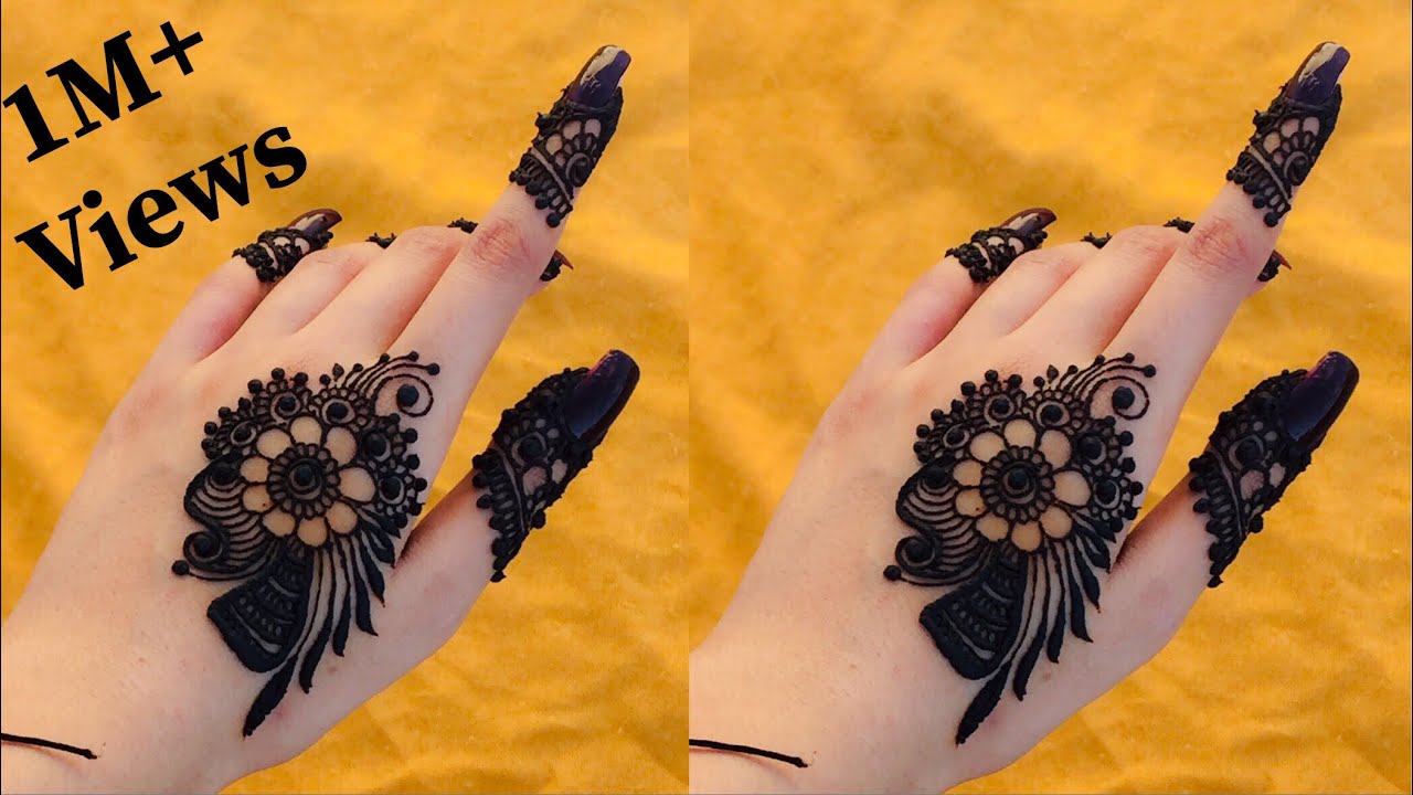 Easy and beautiful back hand mehndi design | Mehndi design 2020 ...